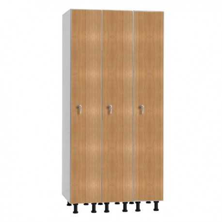 Taquillas melamina 1 puerta 3 cuerpos