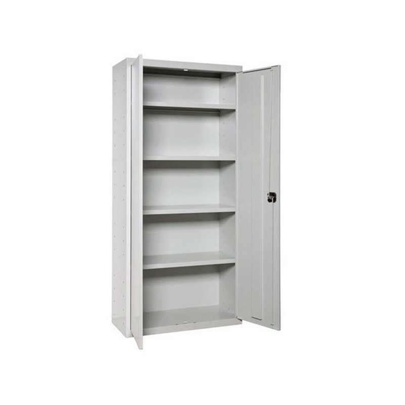 OFERTA - Armario de oficina 2 puertas 90 cm acero gris