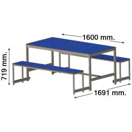 Mesa COMEDOR bancos plegables