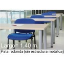 Mesa MODI-1400 patas redondas y melamina