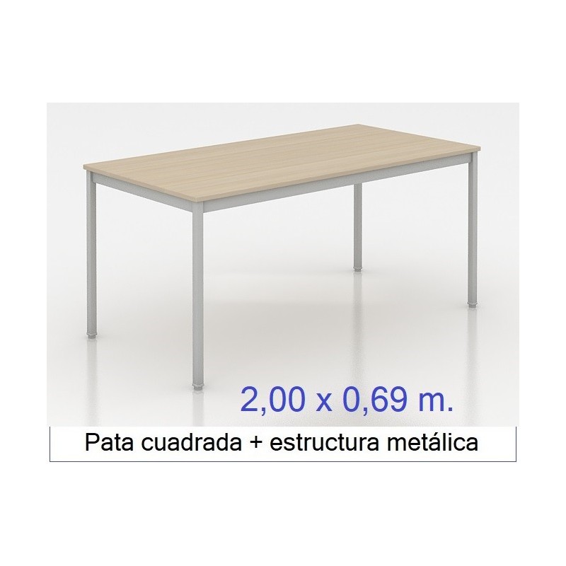 Mesa MADI-2000 x 690 patas cuadradas