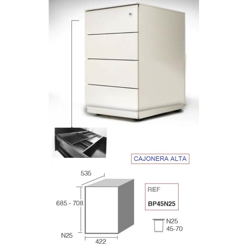 Cajonera BP45 de 4 cajones