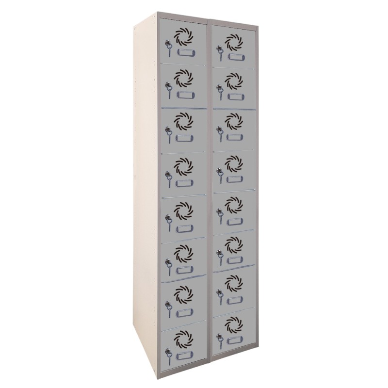 Taquilla metálica  8 puertas  2 cuerpos