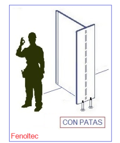 Separador tapavistas en T para duchas