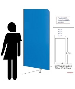 Separador tapavistas estándar para duchas