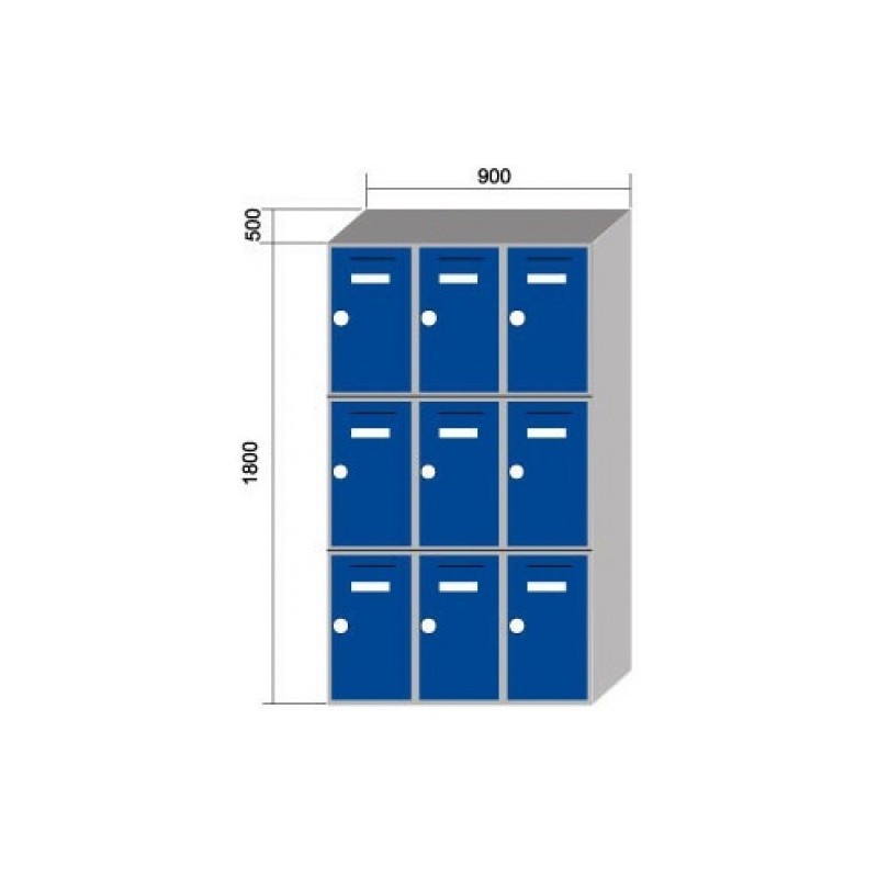 Taquillas melamina 3 puerta 3 cuerpos