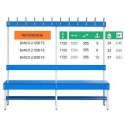 Banco de fenólico y acero inoxidable con perchero