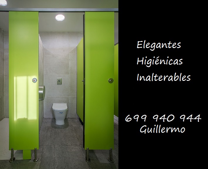 Fabricación de cabinas para aseos y duchas, en fenólico HPL.