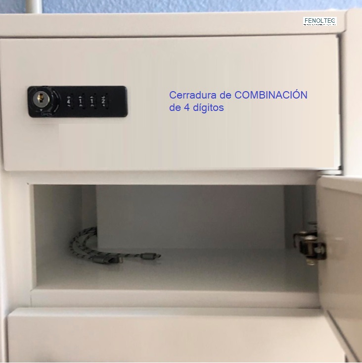 Cerraduras de combinación de 4 dígitos, que incluyen una llave maestra.