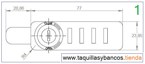 Cerraduras de combinación con medidas técnicas.