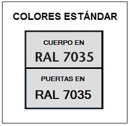 Colores estándar para armarios de puertas batientes.