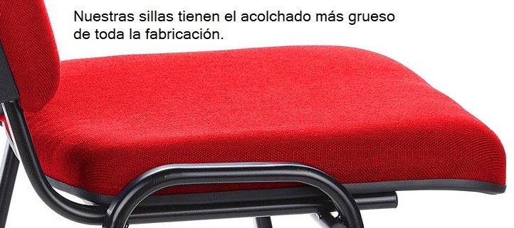 Máximo especial en asiento y respaldo para sillas BIRA.