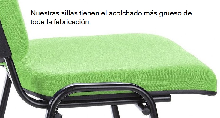 Máximo espesor de asiento en sillas BIRA