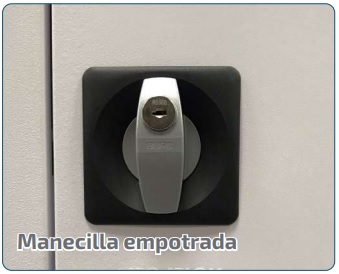 Manecilla empotrada para armarios.