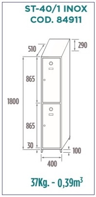 Taquillas de acero inoxidable ST-40-1