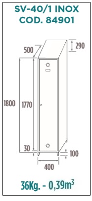 Taquillas de acero inoxidable SV-40-1