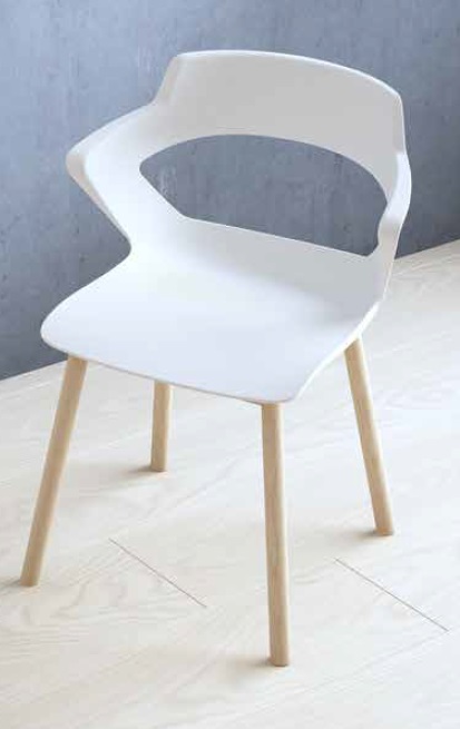 Silla CREA color polipropileno tono BLANCO.