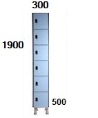 Medidas de taquillas de 6 puertas, de 30 y 40 cm. de ancho de puerta.