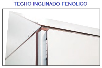 Techos inclinados para taquillas de fenólico.